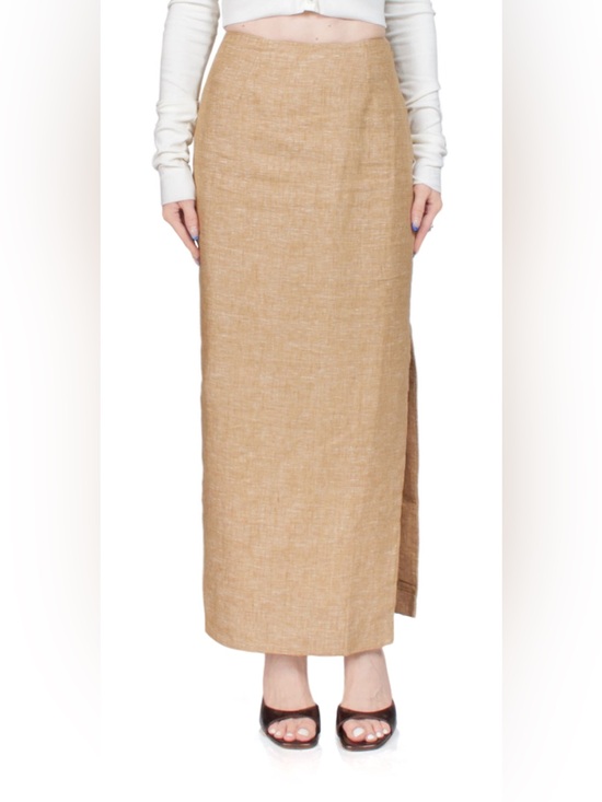 Posse Dresses & Skirts - POSSE 100% Linen Nancy Pencil Skirt in Walnut Size XXS VGUC